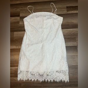 TRIXXI White Lace Spaghetti Strap Mini Cocktail Dress SZ XL